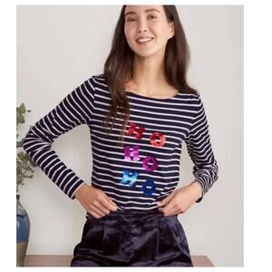 Boden Christmas Brenton Long Sleeve Ho Ho Ho Shirt Size US/6